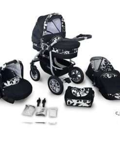 Kinderwagen 3 in 1 Coral Black Flowa productafbeelding