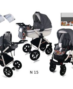 Kinderwagen 3 in 1 Nexxo TwoTone Flowah Grey productafbeelding
