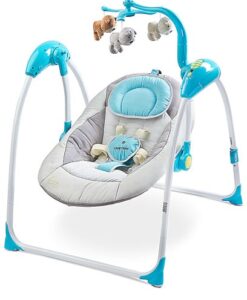 Trouw kapperszaak plus Elektrische babyschommel, schommelstoel Caretero Loop blauw | Sevils