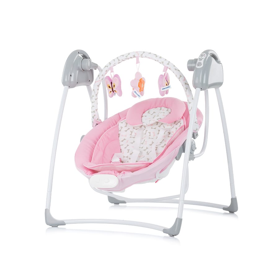 Uitsteken Editie Aap Elektrische babyschommel 2 in 1, schommelstoel Chipolino Paradise roze |  Sevils