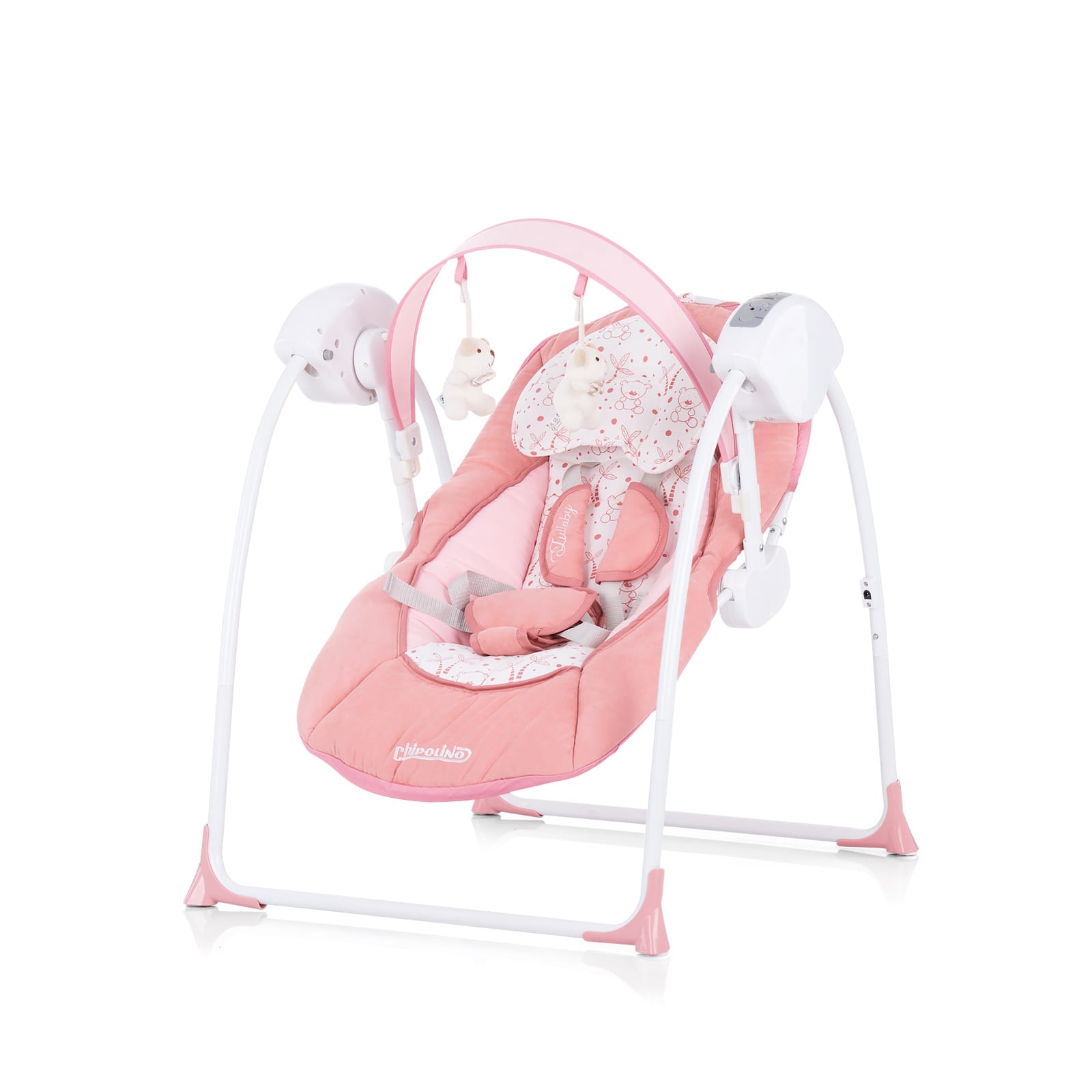 stapel Grazen hybride Elektrische babyschommel Chipolino Lullaby oud roze, schommelstoel met  bluetooth | Sevils