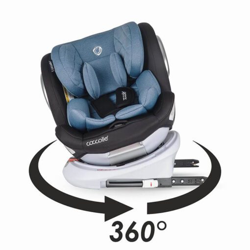 Autostoel Lyra isofix blauw; draaibaar 360 graden