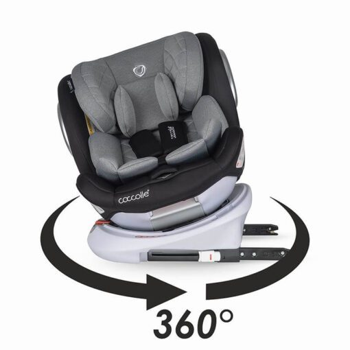 Autostoel Lyra isofix grijs; 360 graden draaibaar